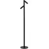 Image de Lampadaire alu rechargeable 2 lumières noir