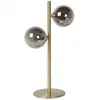 Image de Lampe à poser 2 lumières h43cm laiton