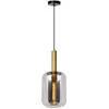 Image de Suspension verre fumé diamètre 22cm noir