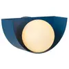 Image de Applique murale métal verre l21cm bleu