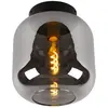 Image de Plafonnier verre 1 lumière verre fumé