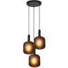 Image de Suspension verre 3 lumières verre noir