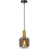 Image de Suspension verre 1 lumière verre fumé 16 cm