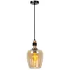 Image de Suspension verre 1 lumière verre ambré 22 cm