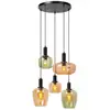 Image de Suspension verre 5 lumières verre multicolor