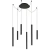 Image de Suspension 6 lumières grappe h130cm noir