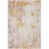 Image de Tapis en coton et en laine ocre 200 x 300 cm