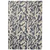 Image de Tapis en laine motif plantin ecru/bleu 170 x 240 cm