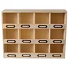 Image de Casier de rangement en bois 12 emplacements 39,5x29,5x22cm