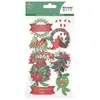Image de 3 feuilles cartonnées d'autocollants prédécoupés merry christmas