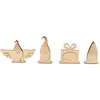 Image de 4 silhouettes en bois de noël à monter
