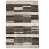 Image de Tapis toucher laineux à motifs carrés et scandinaves beige 133x190