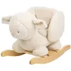 Image de Bascule le mouton en bois et polyester écru 60x30x45 cm