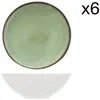 Image de Lot de 6 Bols en Grès, vert, D14,5 cm