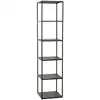 Image de Étagère 6 niveaux métal noir H180,5 cm