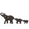 Image de Éléphants en résine marron 79x13x30 cm