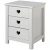 Image de Vipack AMORI Chevet table de nuit Amori laqué blanc