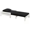 Image de Vipack OLIVER Lit transformable en fauteuil pin massif laqué Blanc
