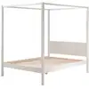 Image de Vipack PINO Lit a baldaquin avec sommier a lattes 140x200 cm Blanc