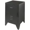 Image de Vipack Chevet en métal Bronxx 1 porte 1 etagere 60x40x40cm Noir Mat