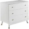 Image de Commode Billy Blanche 3 tiroirs 57x100x89cm