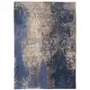 Image de Tapis salon et chambre tissé plat 140x200 cm Bleu