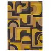 Image de Tapis salon et chambre tissé plat 200x280 cm Jaune