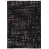 Image de Tapis salon et chambre tissé plat 200x280 cm Noir