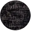Image de Tapis salon et chambre tissé plat Diam 240 cm Noir
