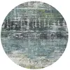 Image de Tapis salon et chambre tissé plat Diam 140 cm Bleu