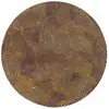 Image de Tapis salon et chambre tissé plat diam 140 cm Marron