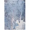 Image de Tapis salon et chambre moderne tissé plat 240x340 cm Bleu