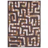 Image de Tapis salon et chambre moderne tissé plat 280x390 cm Marron
