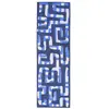 Image de Tapis salon et chambre tissé plat 080x250 cm Bleu