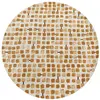 Image de Tapis salon et chambre tissé plat Diam 240 cm Jaune