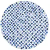 Image de Tapis salon et chambre tissé plat Diam 240 cm Bleu