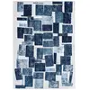 Image de Tapis salon et chambre tissé plat 200x280 cm Bleu