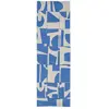 Image de Tapis salon et chambre tissé plat 080x250 cm Bleu