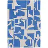 Image de Tapis salon et chambre tissé plat 200x280 cm Bleu