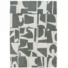 Image de Tapis salon et chambre tissé plat 200x280 cm Vert