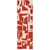 Image de Tapis salon et chambre tissé plat 080x250 cm Rouge