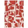Image de Tapis salon et chambre moderne tissé plat 240x340 cm Rouge