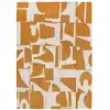 Image de Tapis salon et chambre tissé plat 200x280 cm Jaune