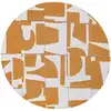 Image de Tapis salon et chambre tissé plat Diam 240 cm Jaune
