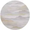 Image de Tapis salon et chambre tissé plat Diam 240 cm Beige