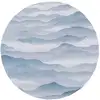 Image de Tapis salon et chambre moderne tissé plat 240x240 cm Bleu