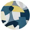 Image de Tapis salon et chambre moderne tissé plat 240x240 cm Multicolore