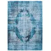 Image de Tapis salon et chambre moderne tissé plat 280x390 cm Bleu