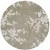 Image de Tapis salon et chambre tissé plat Diam 240 cm Vert