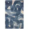 Image de Tapis salon et chambre moderne tissé plat 240x340 cm Bleu